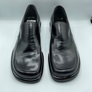 Black Leather Franco Sarto Bocca slip-on loafers Size 5.5